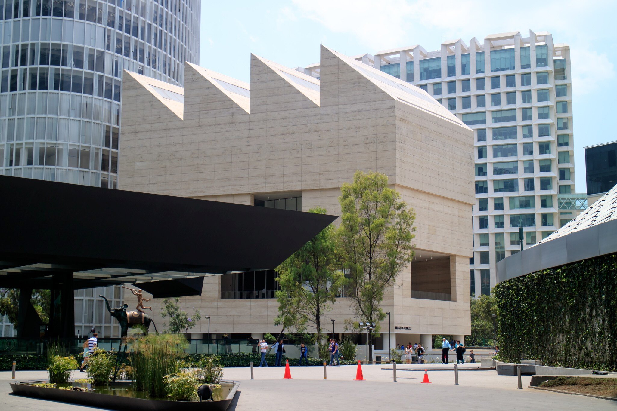 Mexico City, Mexico - April 25, 2015: Jumex Museum is the largest contemporary art collection in private hands in Latin America, with special emphasis on Mexican contemporary artists.