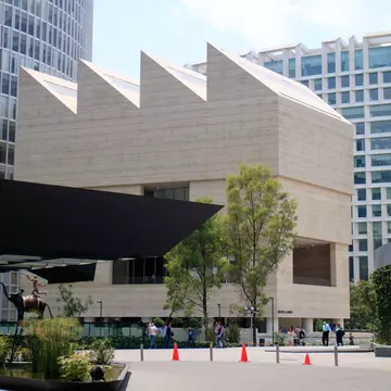 Mexico City, Mexico - April 25, 2015: Jumex Museum is the largest contemporary art collection in private hands in Latin America, with special emphasis on Mexican contemporary artists.
