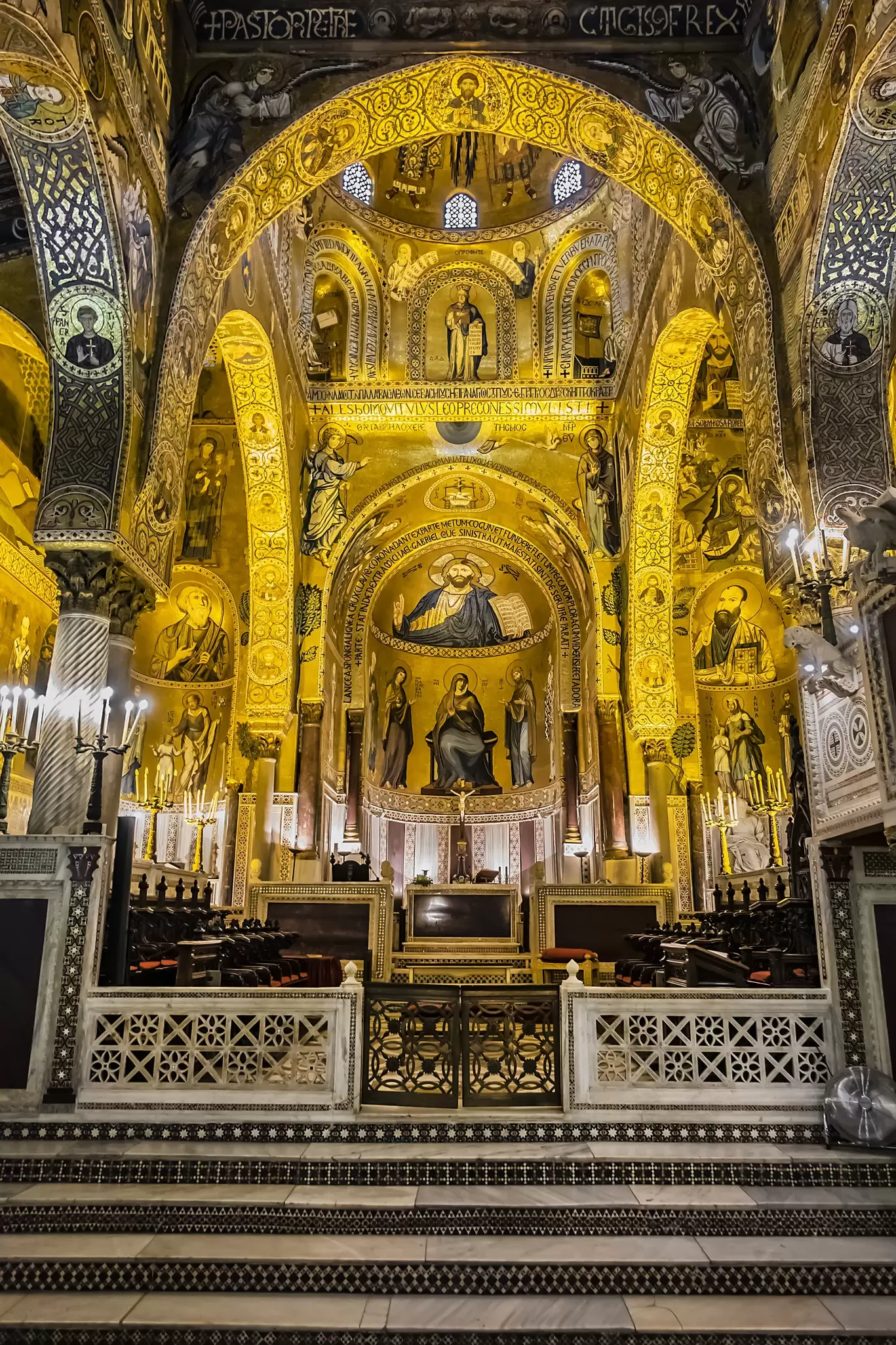 The interior of the Cappella Palatina (Palatine Chapel) - royal chapel of the Norman kings of Sicily in Palazzo dei Normanni (Palace of the Normans).