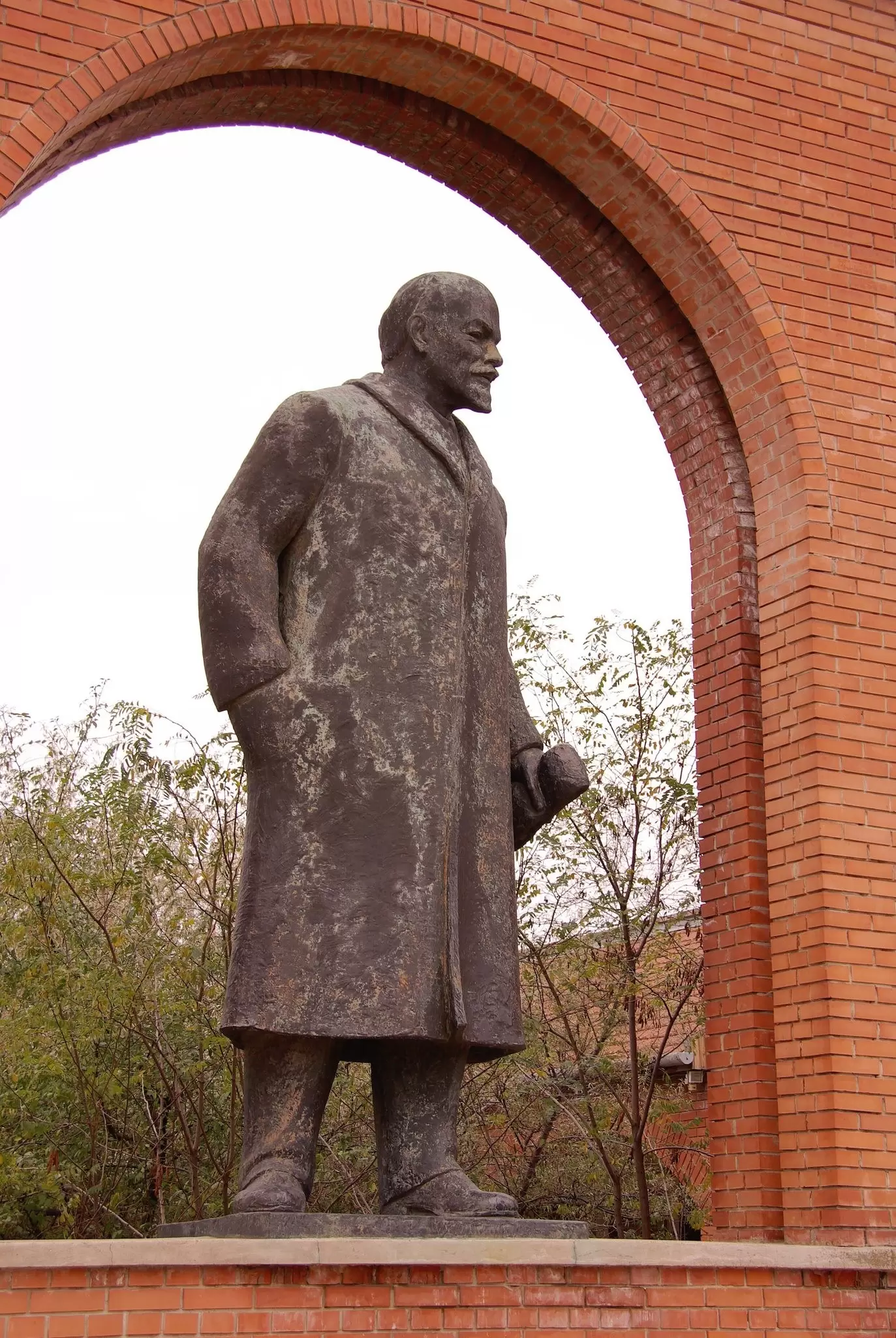 A statue of Lenin at the Memento Park in Budapest, Hungary.