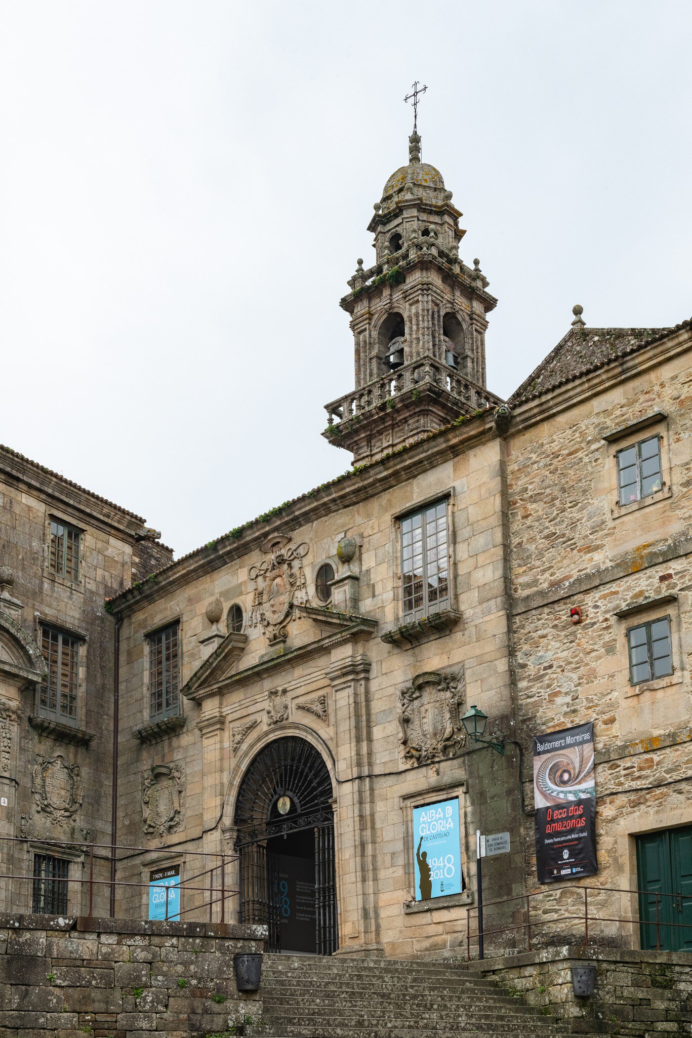 View of the former Catholic convent housing the Museo do Pobo Galego in Santiago de Compostela, Spain.