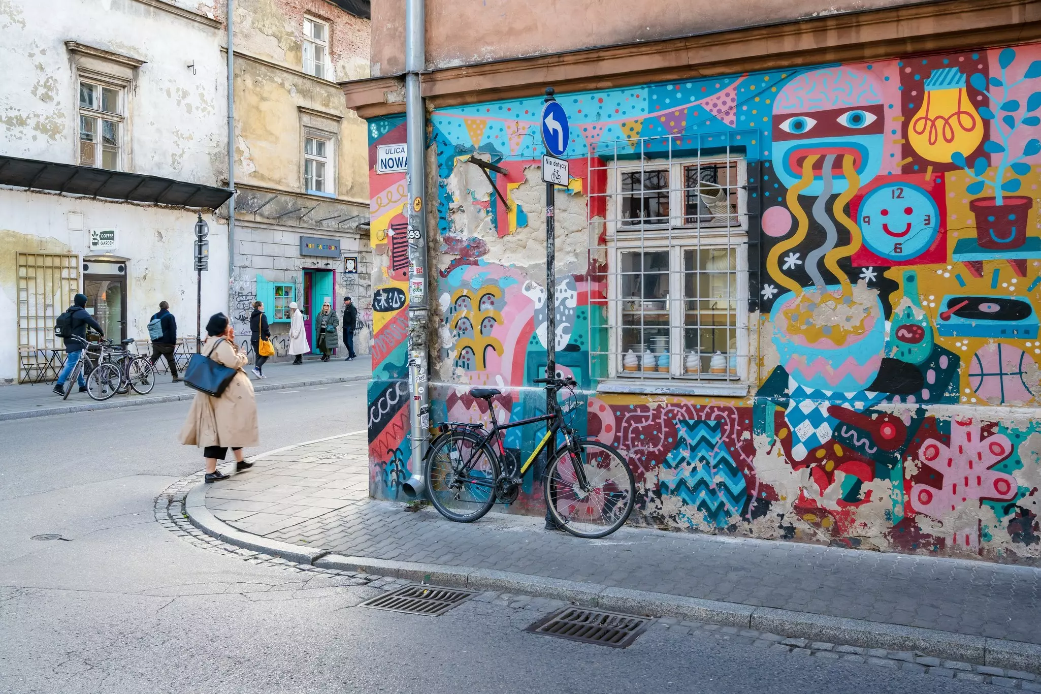 Krakow, Kazimierz, Poland: Joseph's street and Nowa street, Kazimierz jewish district of Cracow, Poland.