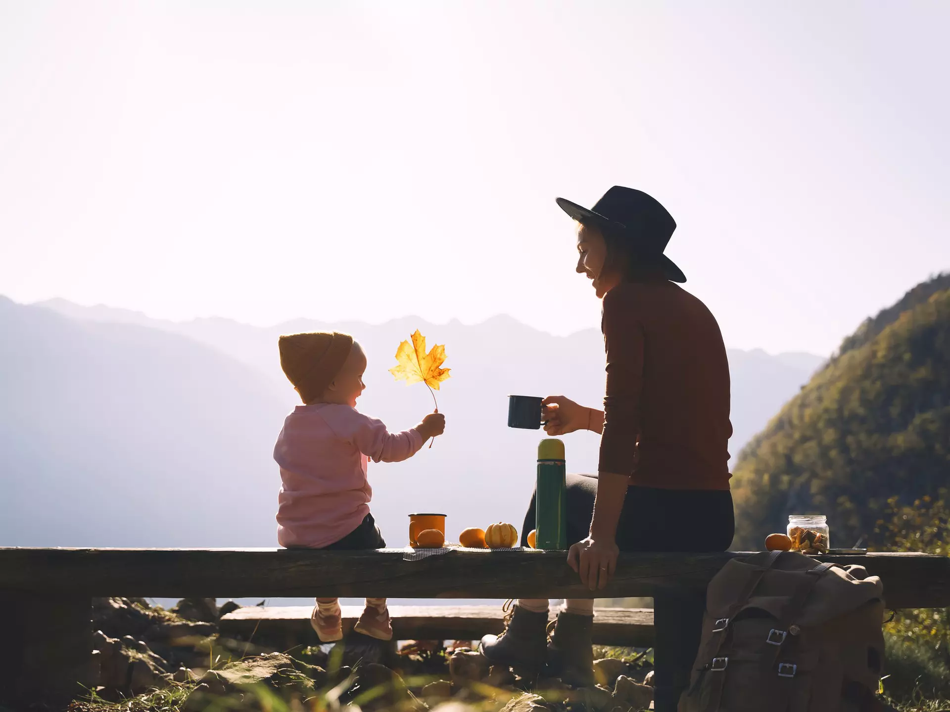 Happy family enjoying vacations in autumn time. Mother and daughter on a picnic in mountains. Mom and little child girl relaxing outdoors. Adventure travel with kids, camping and hiking in nature., License Type: media, Download Time: 2025-12-01T16:26:37.000Z, User: dermothegarty77, Editorial: false, purchase_order: 56530 - Guidebooks, job: Global Publishing WIP, client: Western Europe 16, other: Dermot Hegarty
