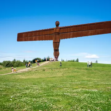 AUGUST 13th, 2015: Visitors at the Angel of the North, a steel sculpture by Antony Gormley, which stands 20 meters high.
307645853
uk, isolated, steel, sculpture, north, tyne, antony, landmark, summer, angel, people, modern, tourist, icon, figure, tall, artwork, england, heritage, industrial, blue, newcastle, sky, crowd, monument, wear, structure, metal, gormley, gateshead, northumberland