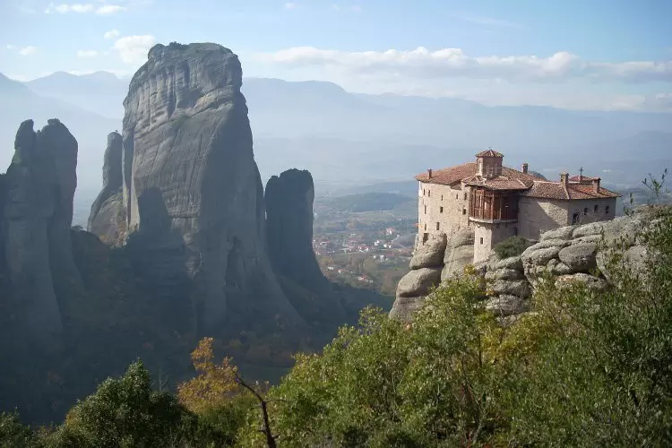 Monasteries perch on rocky pinnacles at Central Greece’s Meteora