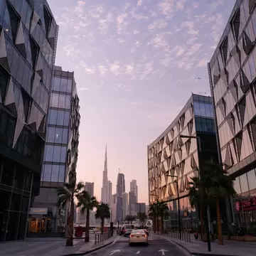 Dubai/united Arab Emirates-11-24-2018:The buildings with an interesting architecture and design at the D3 Design District, Dubai., License Type: media, Download Time: 2026-07-29T16:24:08.000Z, User: LP_NZhan, Editorial: true, purchase_order: 65050 - Digital Destinations and Articles, job: App Content, client: Lonely Planet, other: Nadine Zhan