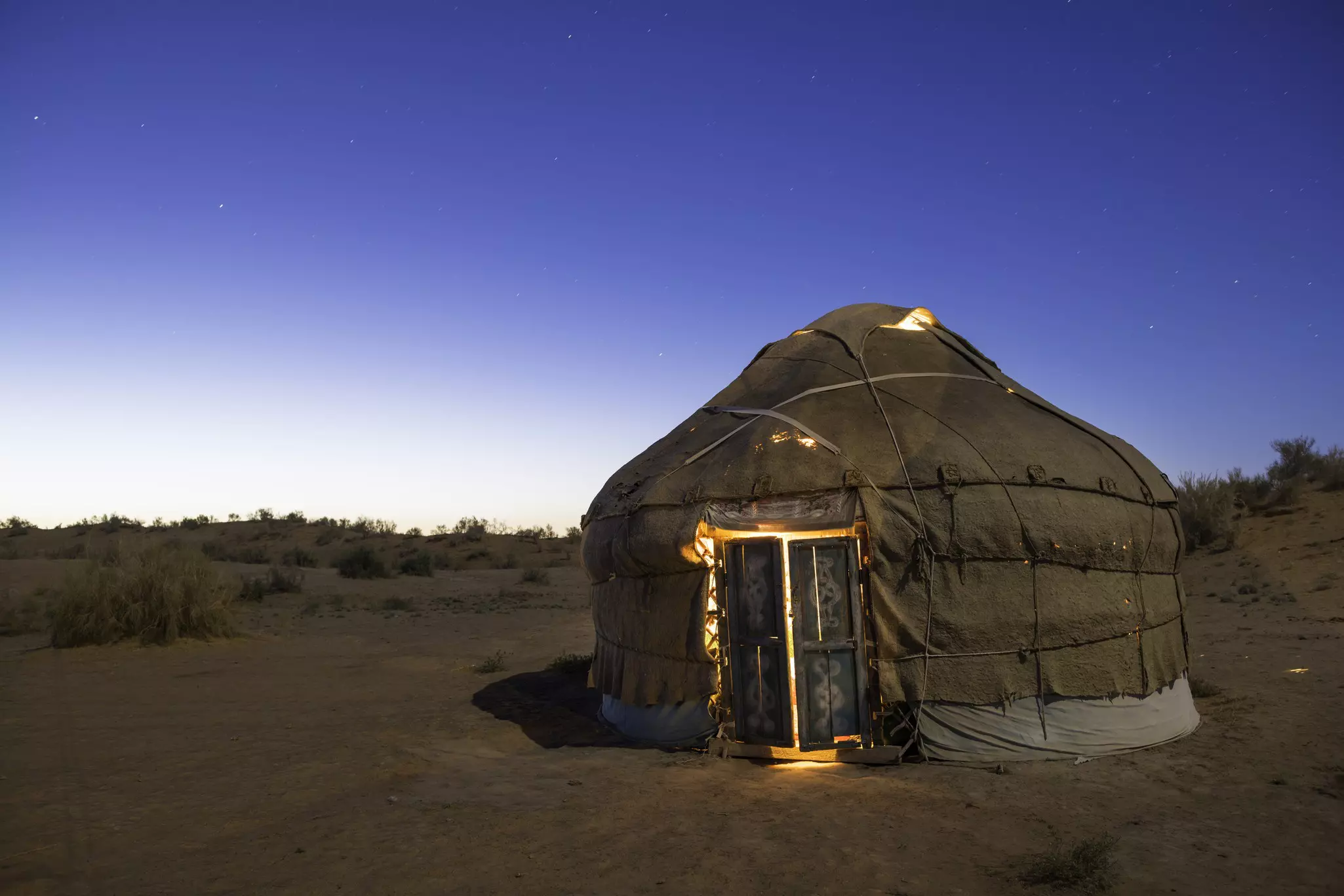A yurt on the Silk Road, Samarkand, Uzbekistan