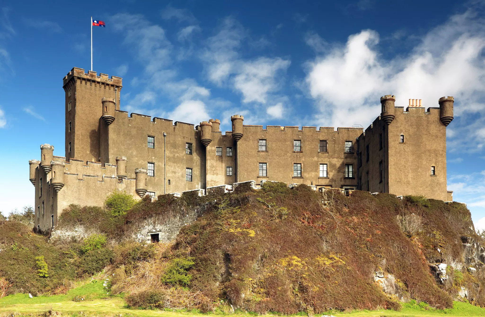 Dunvegan Castle on the isle of Skye, Scotland.