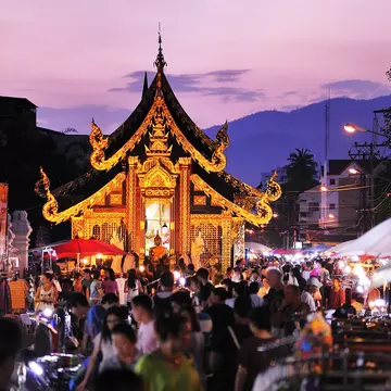 Sunday Walking Street market, Chiang Mai. 501room/Shutterstock