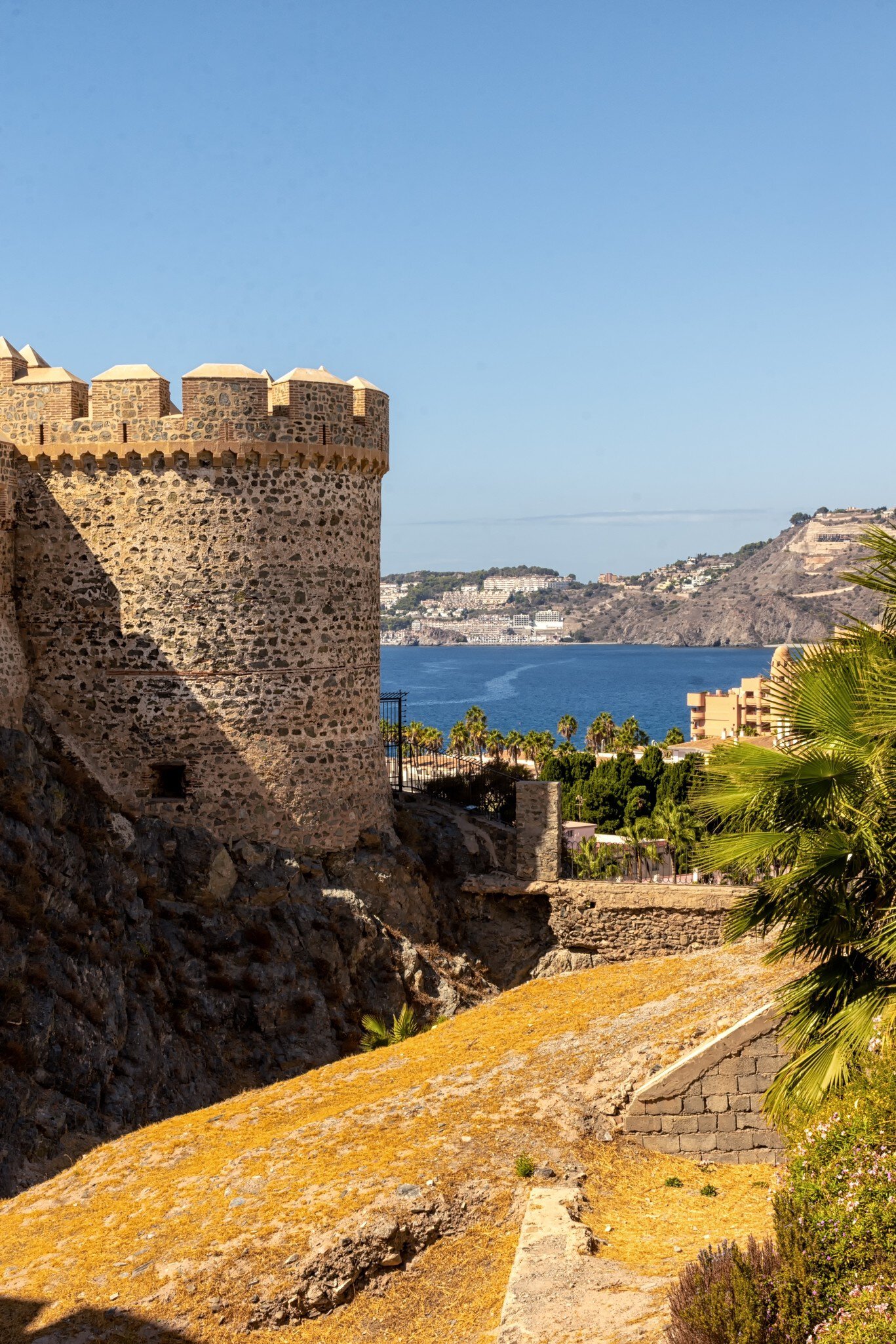 View towards the sea from the Castillo de San Miguel in Almuñécar, Spain.