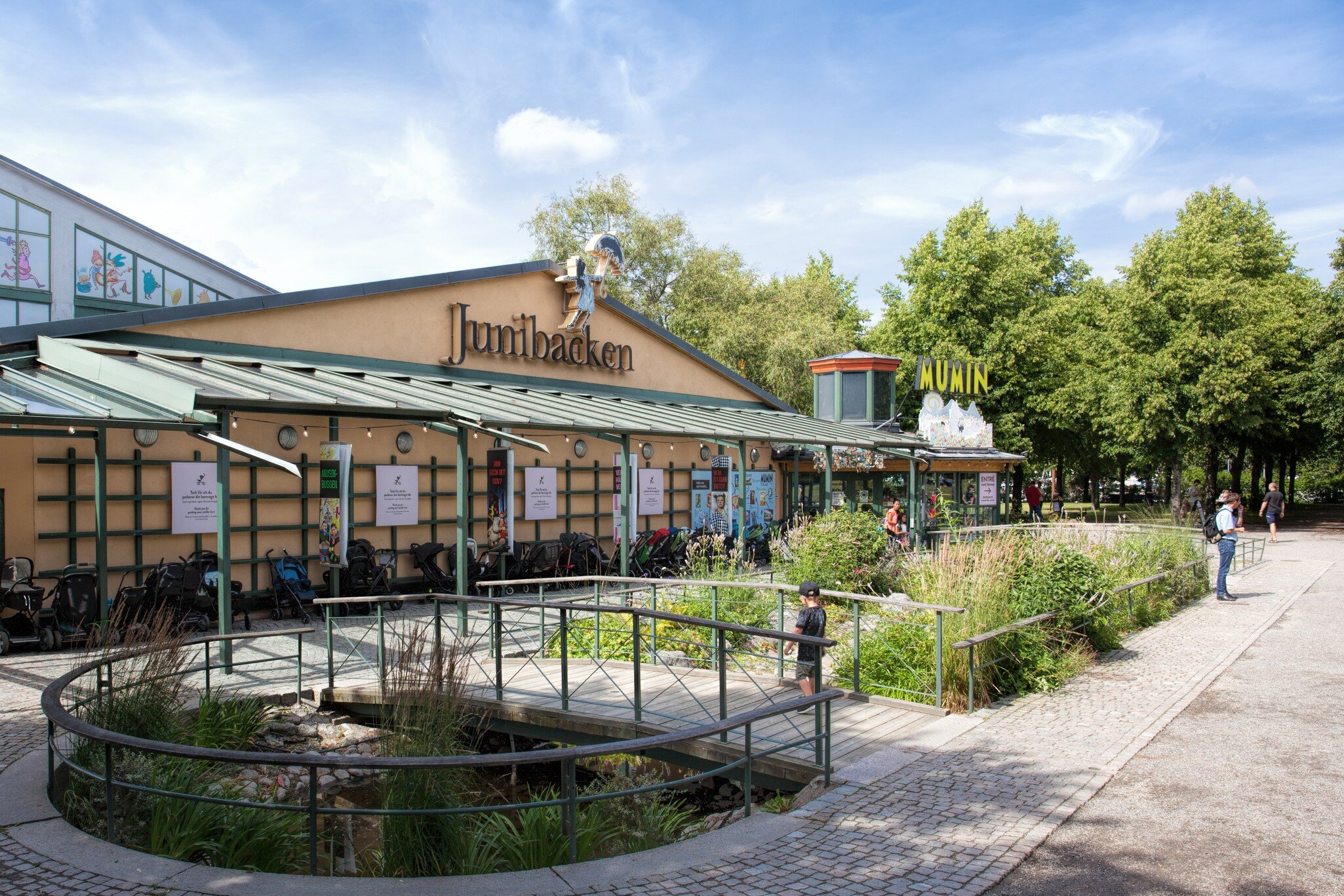 Stockholm, Sweden - July 27, 2016: View of Junibacken, childrenâs museum, Stockholm. The museum is devoted to Swedish childrenâs literature, but especially Astrid Lindgren.