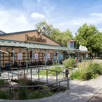 Stockholm, Sweden - July 27, 2016: View of Junibacken, childrenâs museum, Stockholm. The museum is devoted to Swedish childrenâs literature, but especially Astrid Lindgren.