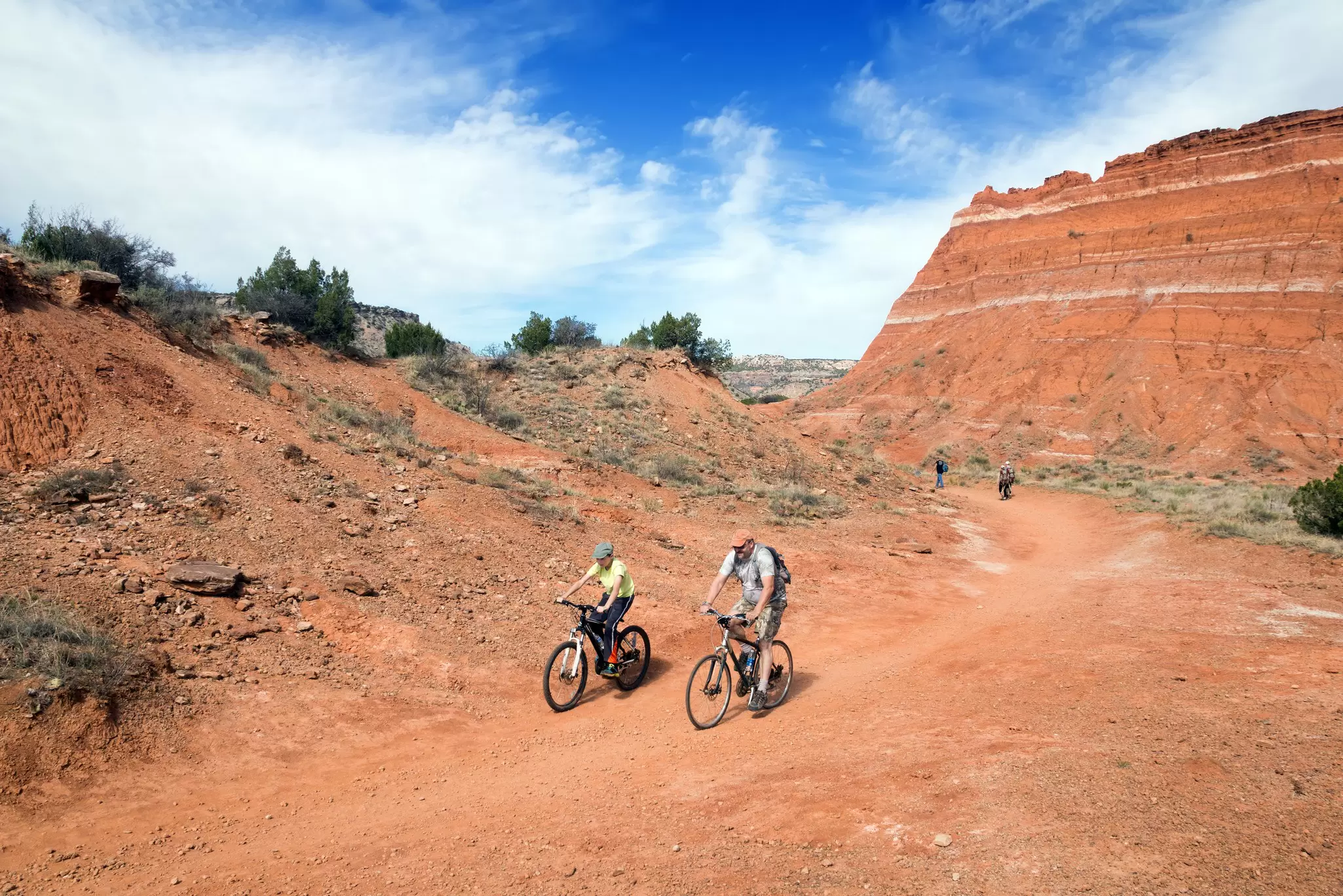 biking outside of Amarillo, Texas. 
