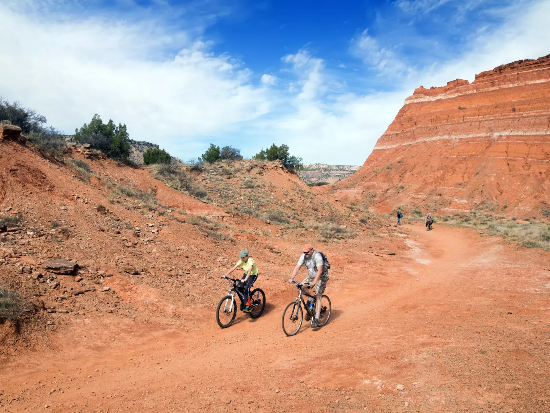 biking outside of Amarillo, Texas. 