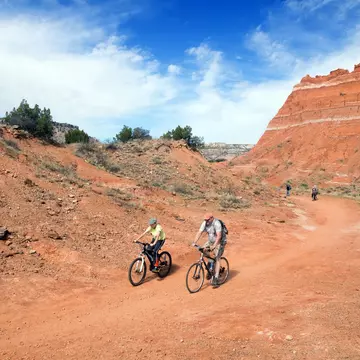 biking outside of Amarillo, Texas. 