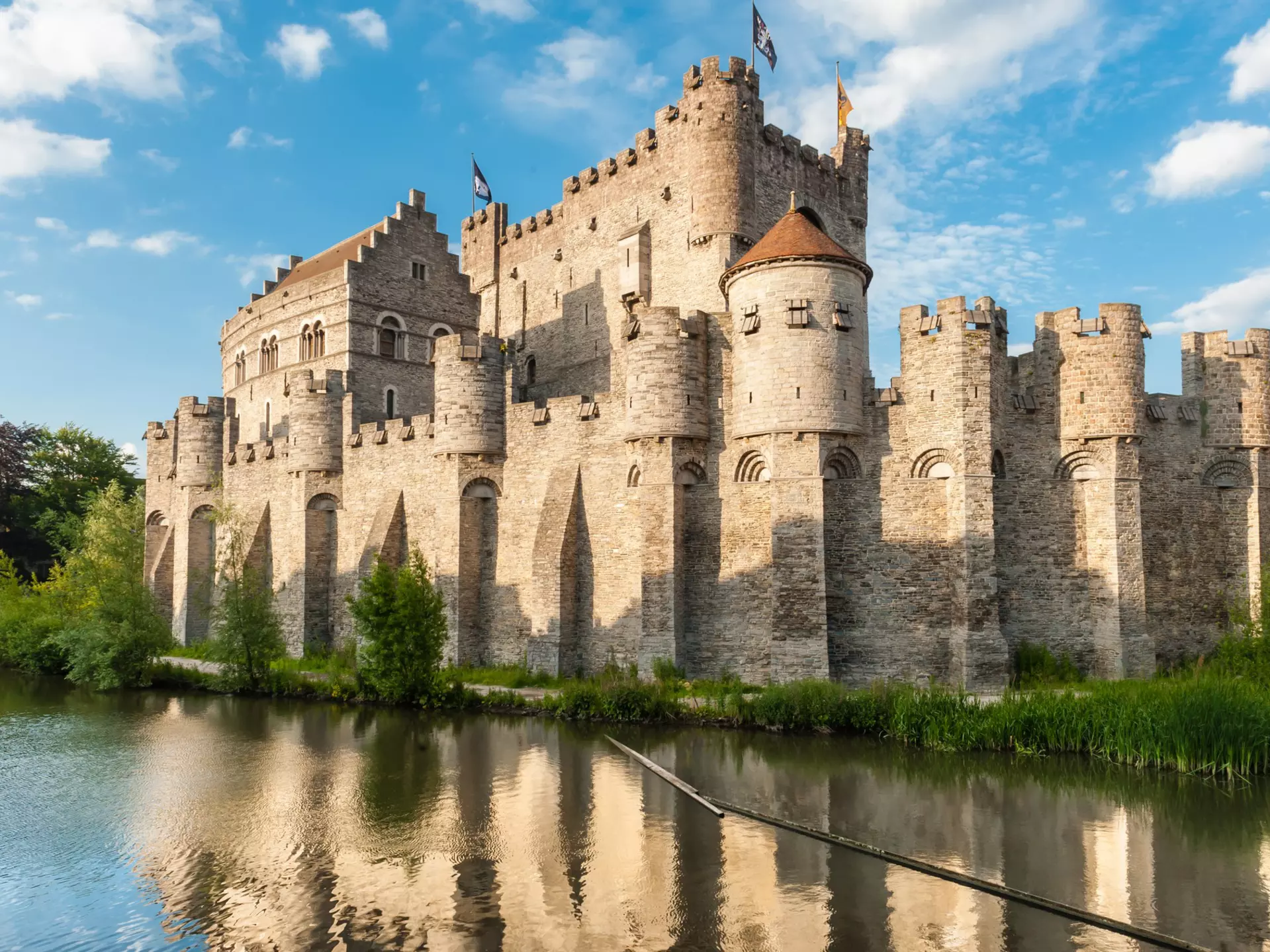 The Gravensteen medieval fortress once played host to the Ghent Altarpiece. Thomas Dekiere / Shutterstock