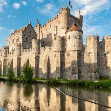 The Gravensteen medieval fortress once played host to the Ghent Altarpiece. Thomas Dekiere / Shutterstock