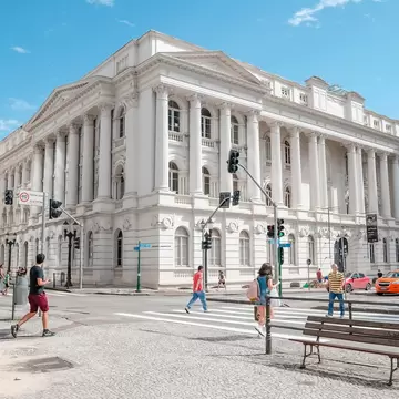 The historic main building of the Federal University of Parana (UFPR) in Curitiba, Brazil