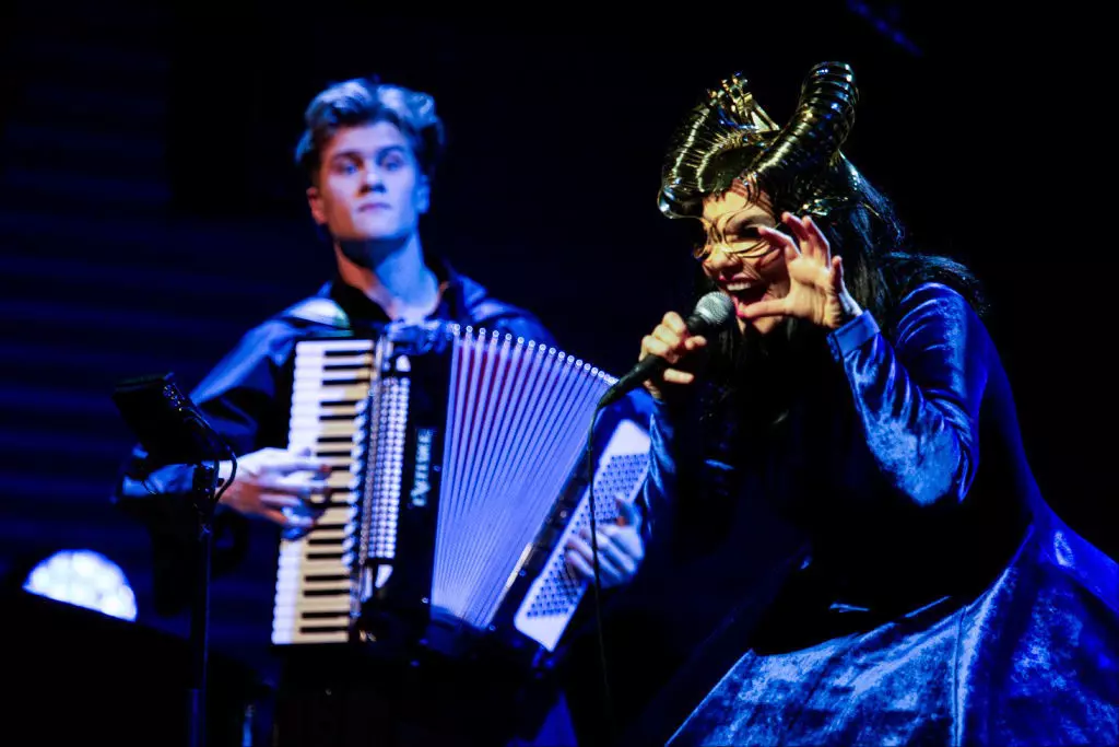 Björk is a creative musical force, also known for her fashion and other visual arts © Santiago Felipe / Getty Images