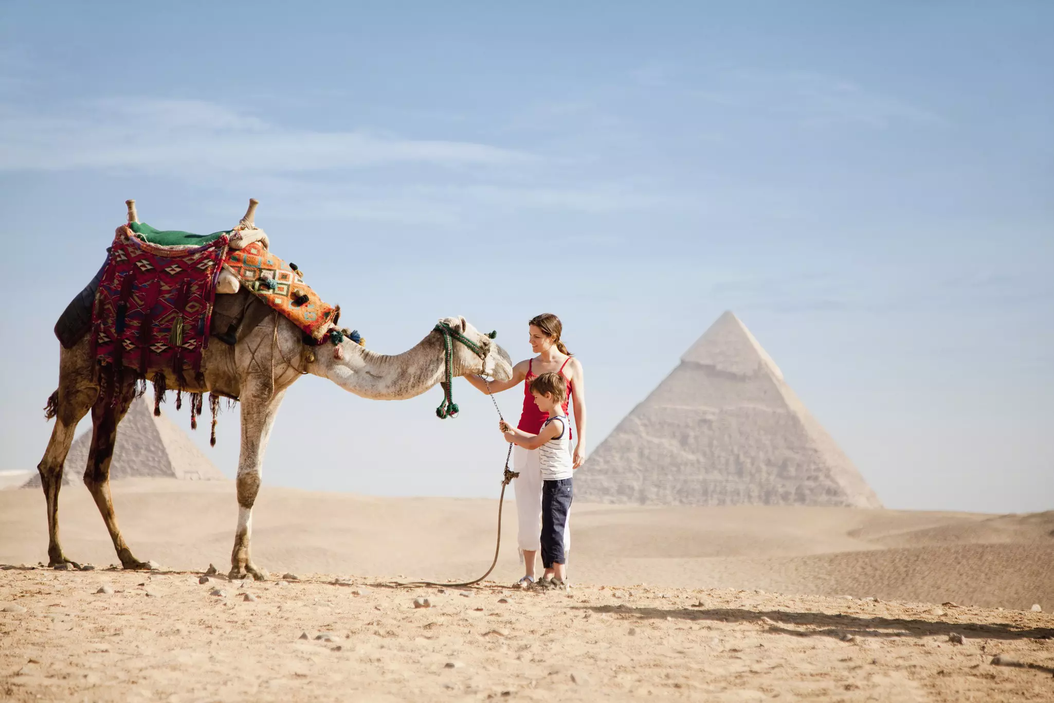 Take a once-in-a-lifetime opportunity to see the the Pyramids of Giza with your children © Joshua Dalsimer / Getty Images
