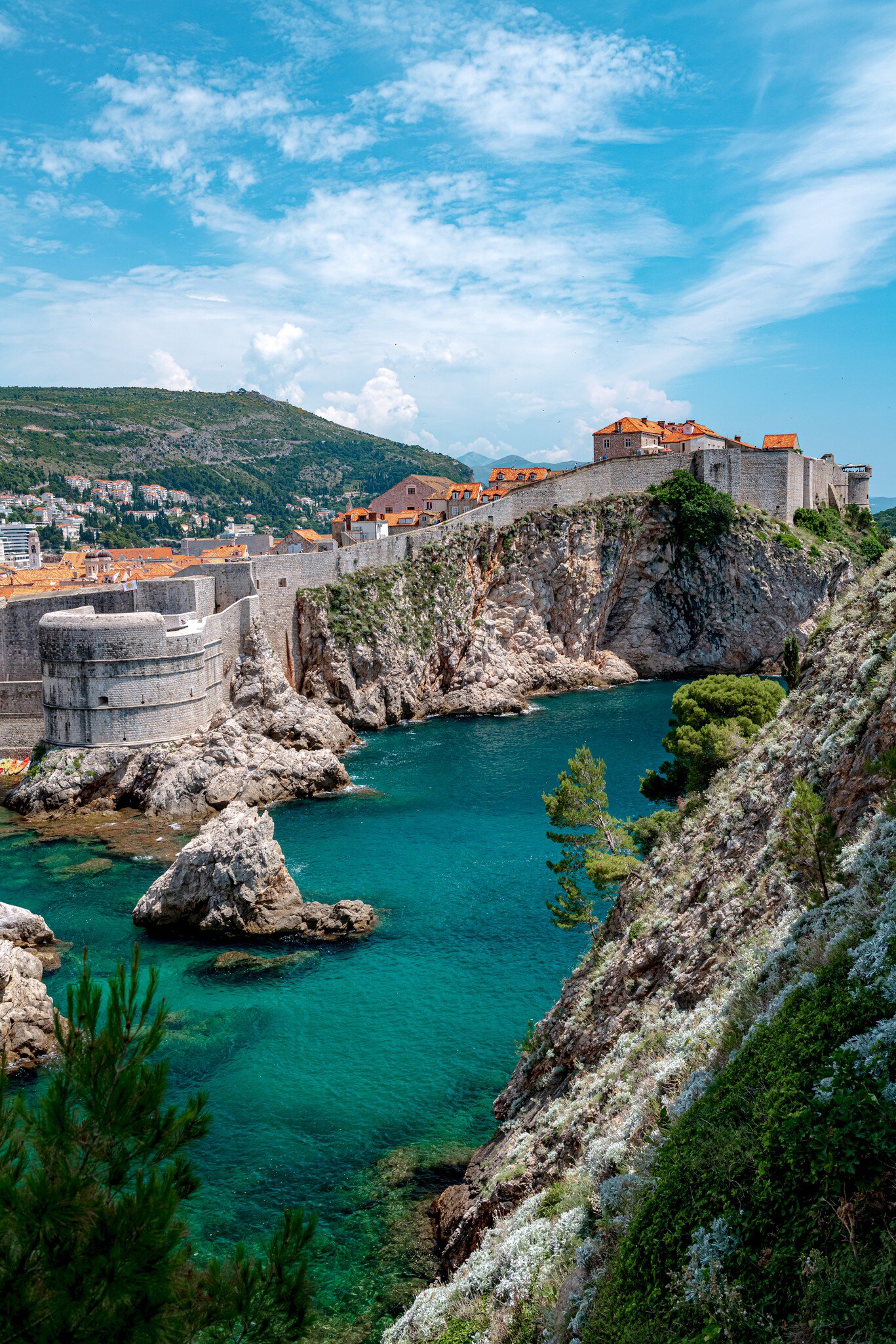 Exterior of the Dubrovnik city walls, Croatia.