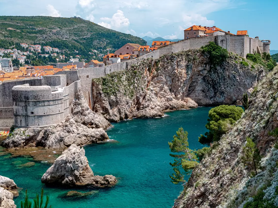 Exterior of the Dubrovnik city walls, Croatia.