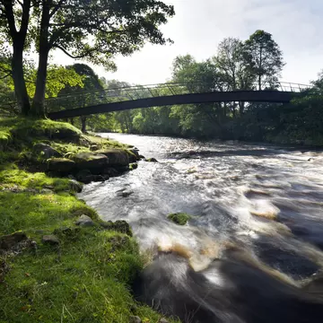 New bridge over River Irthing near Willowford Farm.