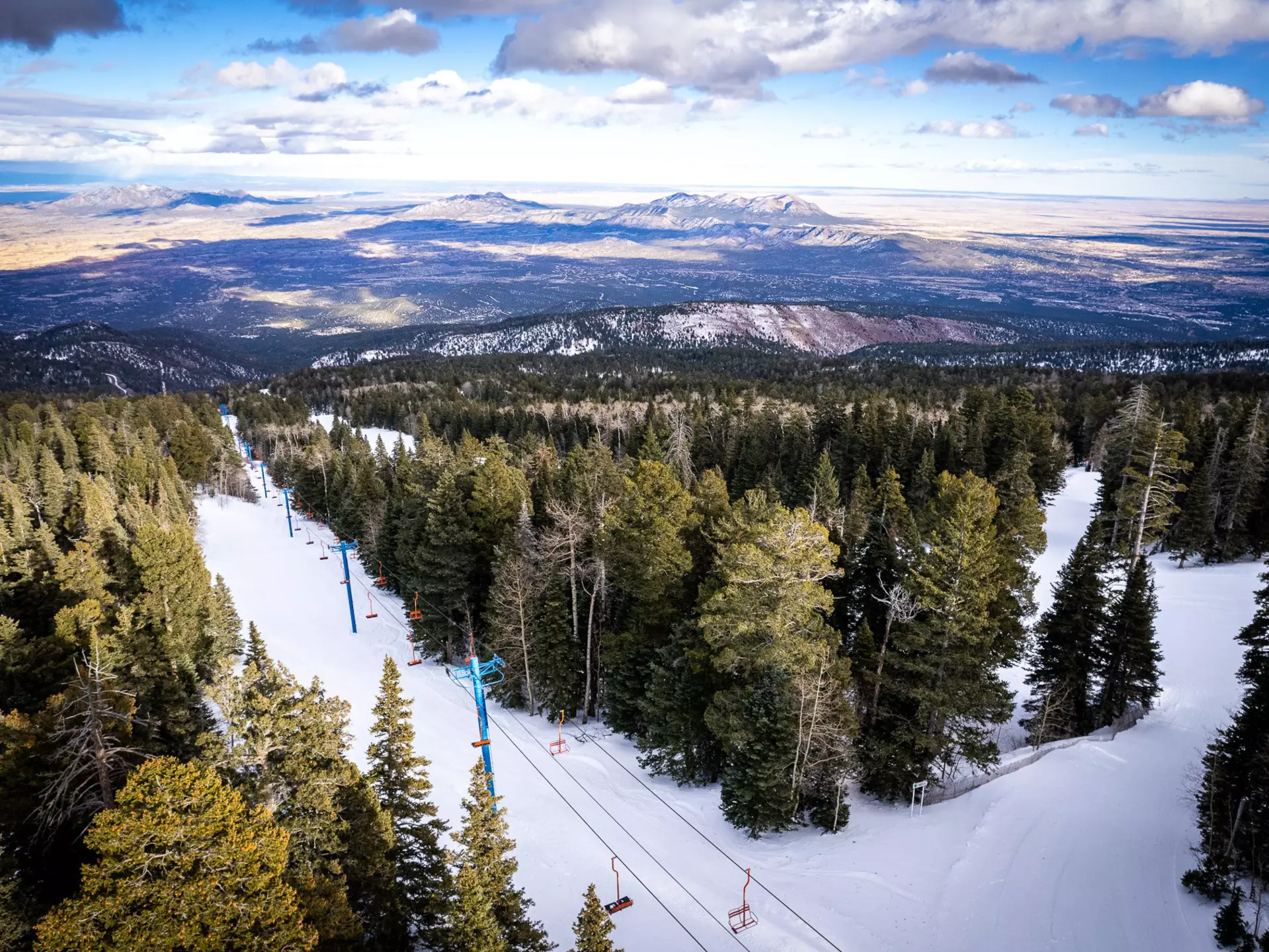 Sandia Ski Resort and the Sangre de Christo Mountains in New Mexico. Kyle Sawatzke and Antonio Cassidy via Sandia Ski Resort