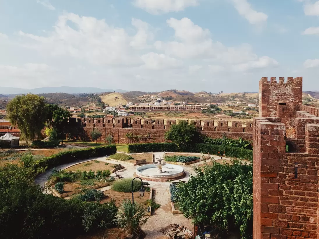 View of the Castelo de Silves in Portugal.