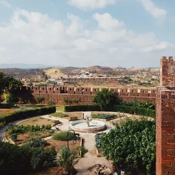 View of the Castelo de Silves in Portugal.