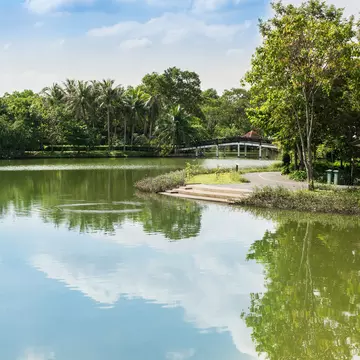 Sri Nakhon Khuean Khan Park And Botanical Garden is public park and declared to be the lungs of Bangkok in Bang Kachao Sub-District, Samut Prakan , Thailand