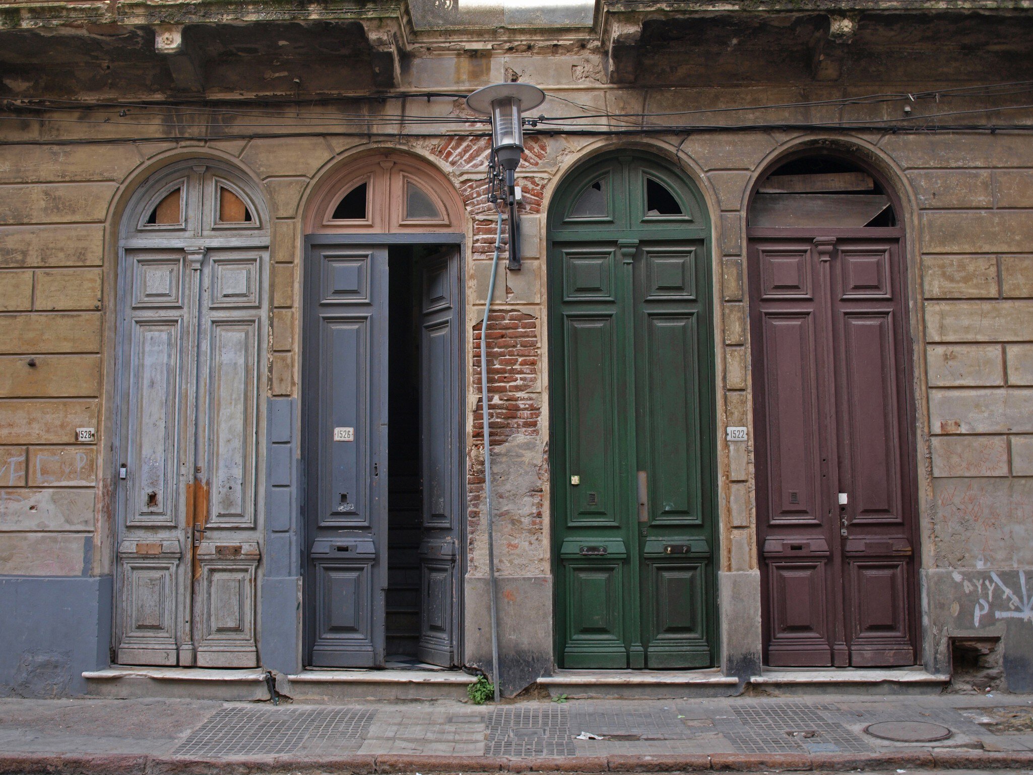 Open door in old town, Montevideo, Uruguay