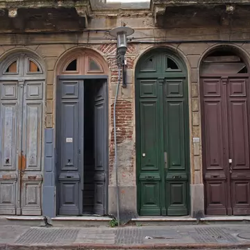 Open door in old town, Montevideo, Uruguay