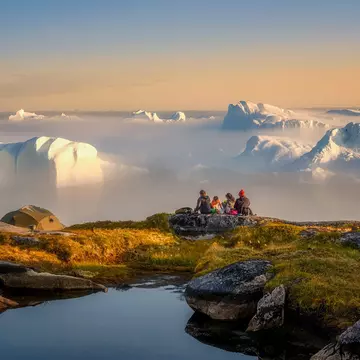 Glaciers in Disko Bay. jarino/Shutterstock
