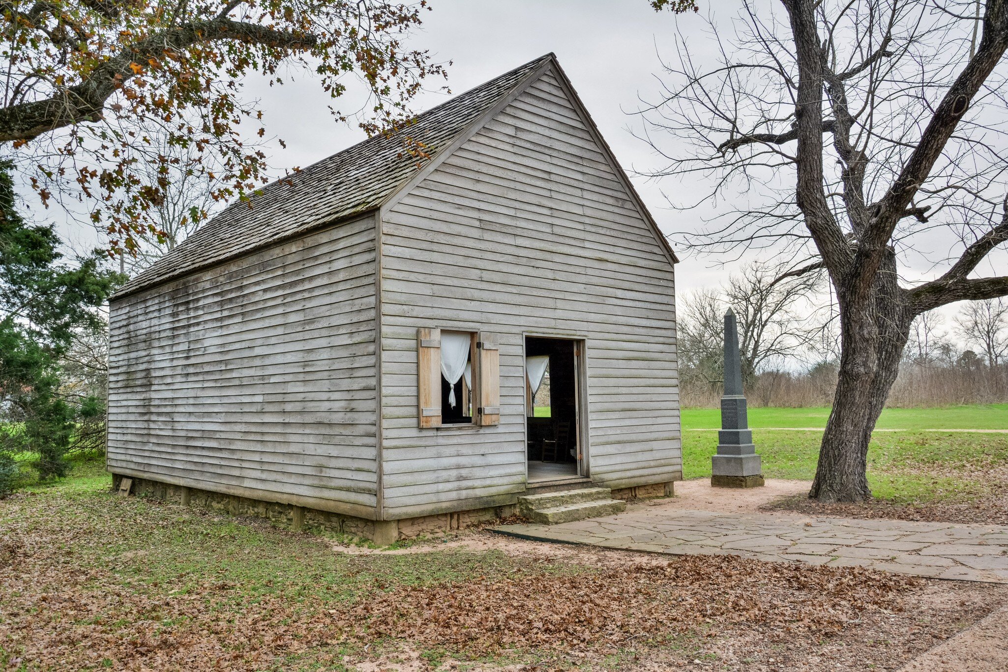 Washington-on-the-Brazos, Texas, United States of America - December 30, 2016. Replica of Independence Hall in Washington-on-the-Brazos, where the Declaration of Texas Independence was signed in 1836.; Shutterstock ID 1276735168;