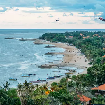Aerial view of the Sanur beach, Bali, Indonesia  License Type: media  Download Time: 2022-03-14T18:15:45.000Z  User: FergalCo  Is Editorial: No  purchase_order:   
