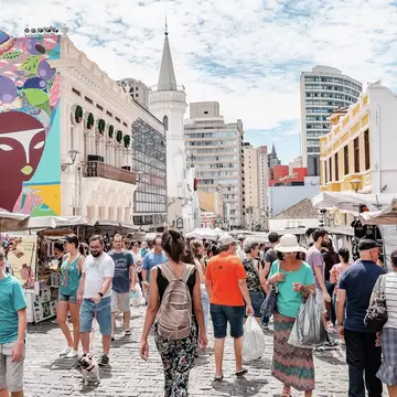 The Sunday market on the historic Lardo da Ordem is a highlight for any visitor to Curitiba. Vinicius Bacarin/Shutterstock