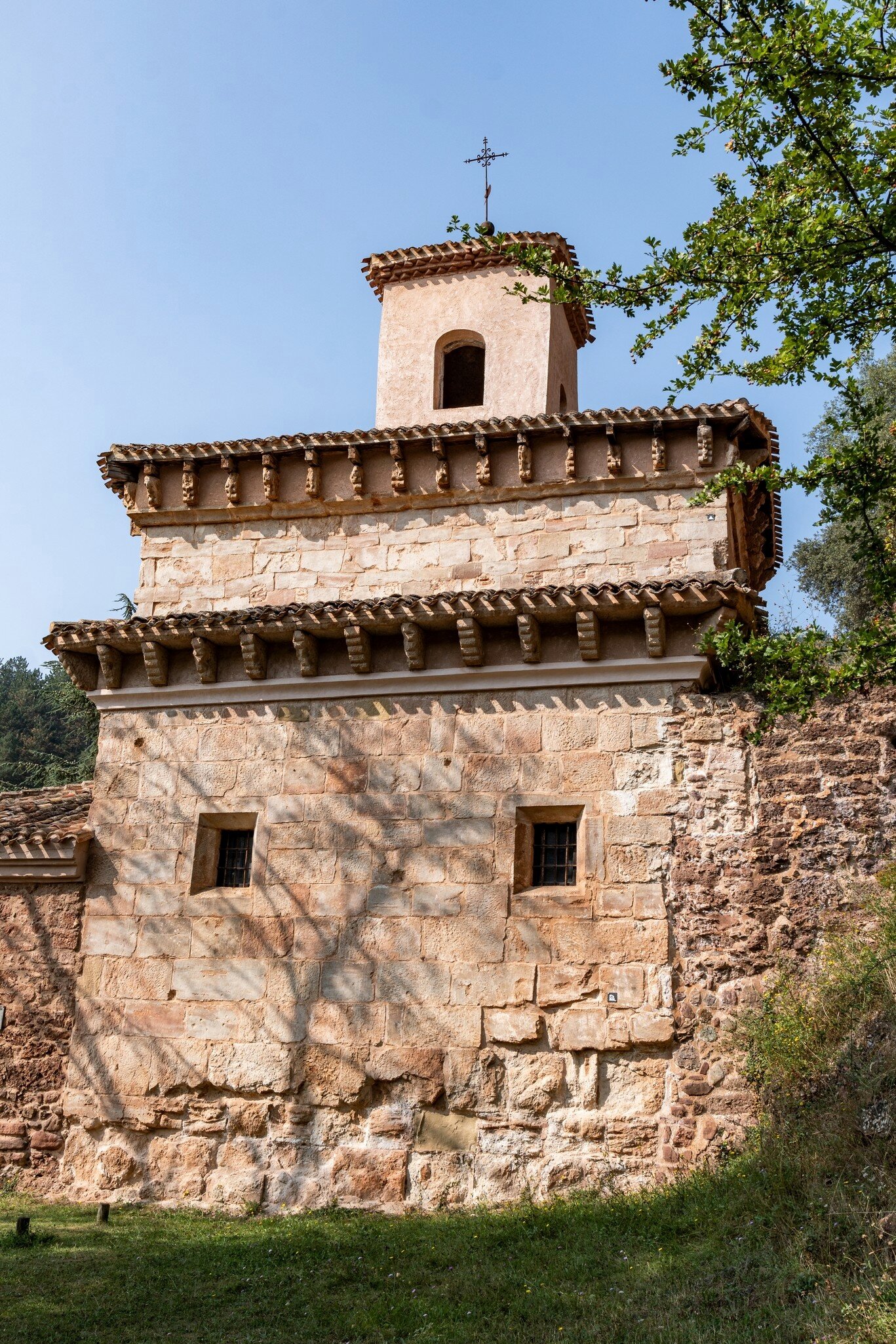 Exterior view of the Monasterio de Suso in San Millán de la Cogolla, Spain.