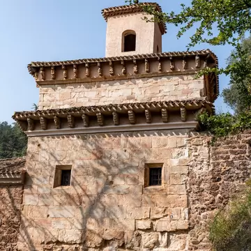Exterior view of the Monasterio de Suso in San Millán de la Cogolla, Spain.