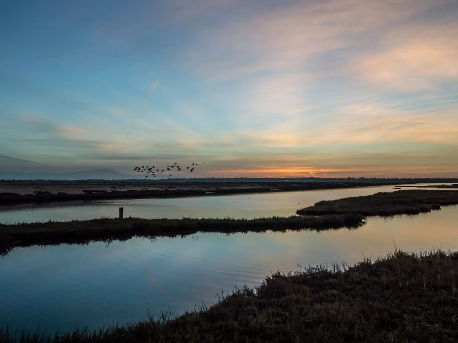 532238625
2015; Beauty In Nature; Bird; Blue; Bolsa Chica; California; Flock Of Birds; Horizontal; Landscape; Nature; No People; Outdoors; Photography; Pink Color; Plant; Sunrise - Dawn; Swamp; Water; Winter;
A flock of birds fly by as sunrise comes to life over the wetlands.