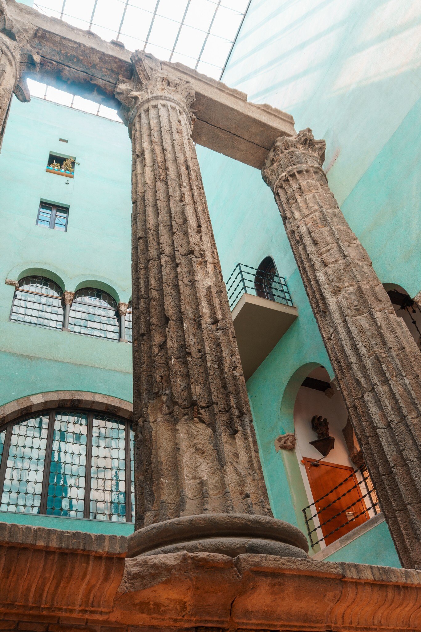 The remains of the Temple d’August in Barcelona, Spain.