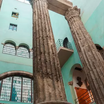 The remains of the Temple d’August in Barcelona, Spain.