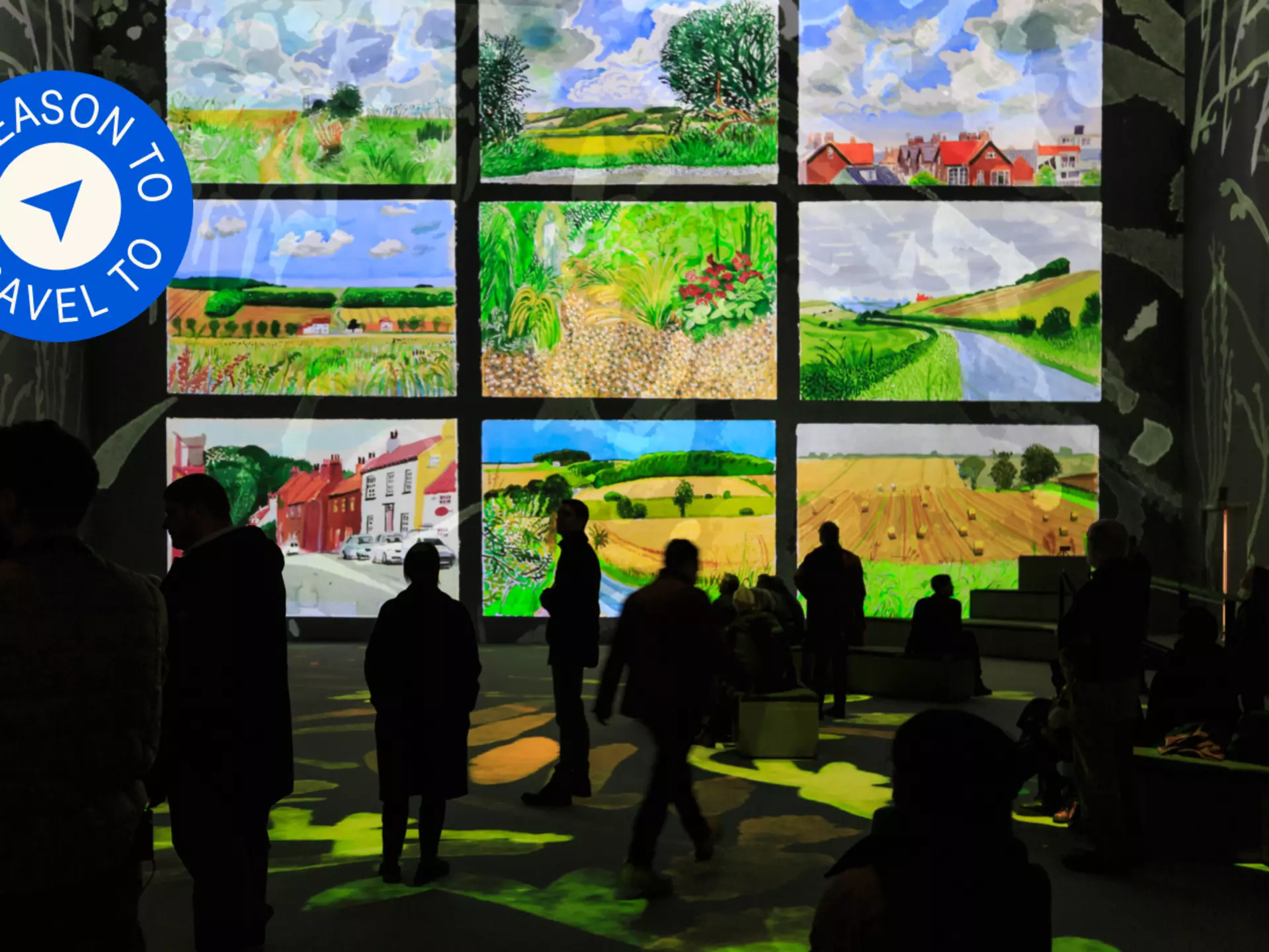 Immerse yourself in the art of David Hockney at David Hockney Bigger & Closer (not smaller & further away) in London © Justin Sutcliffe