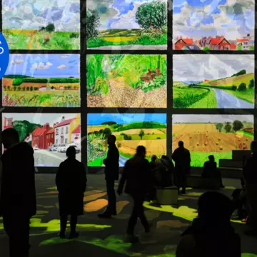 Immerse yourself in the art of David Hockney at David Hockney Bigger & Closer (not smaller & further away) in London © Justin Sutcliffe