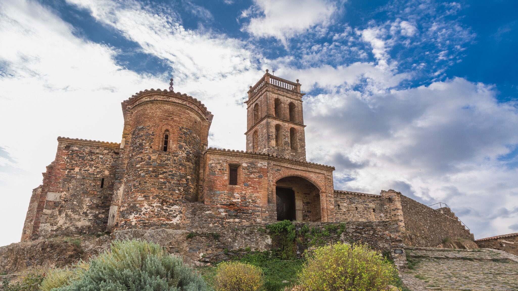 Mosque of Almonaster la Real, in the province of Huelva, Andalusia. Ancient Muslim religious building, built on an old Visigoth church; Shutterstock ID 1171077511;