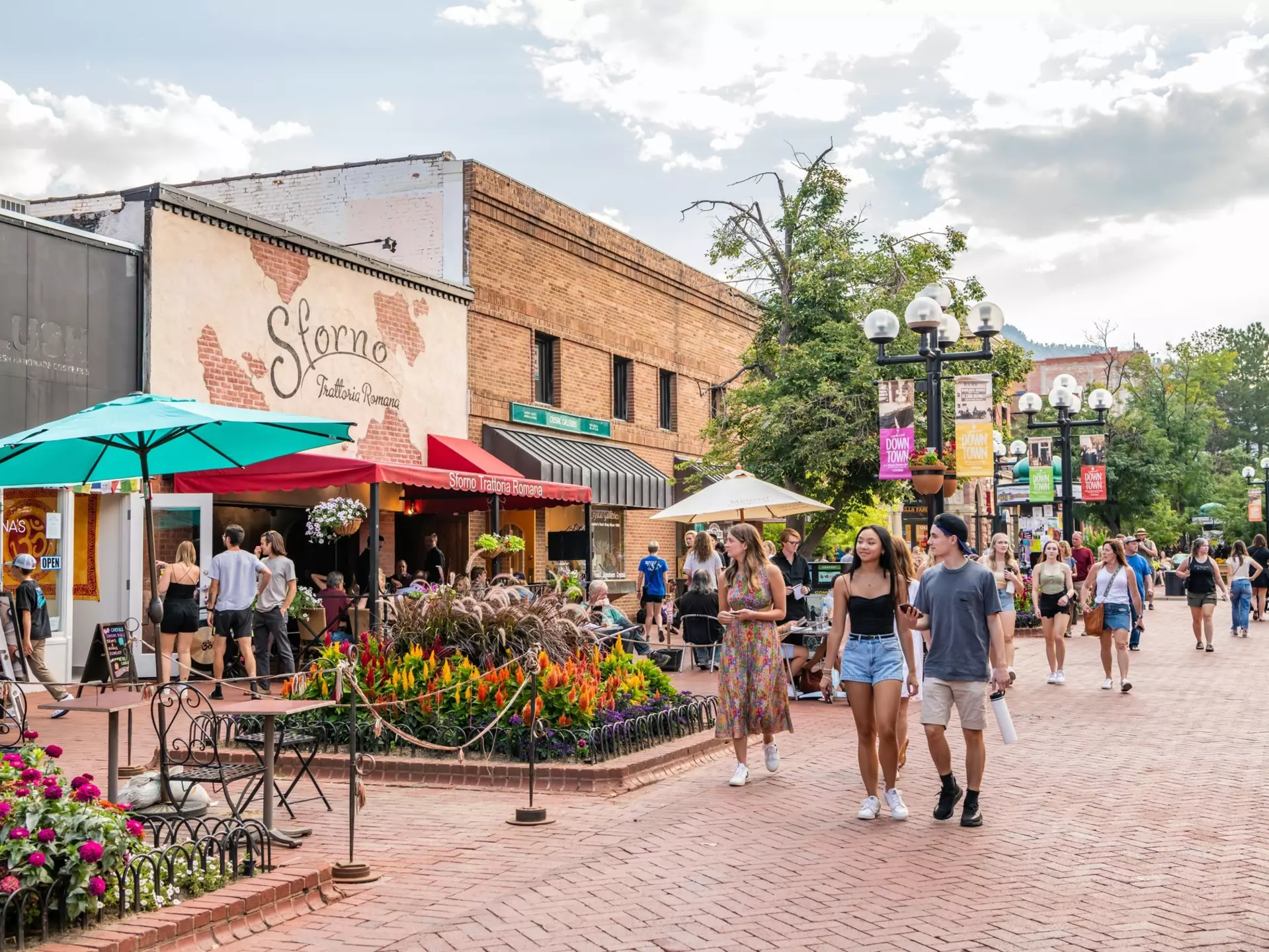 A stroll down Pearl Street is a quintessential experience when you visit Boulder, Colorado. Page Light Studios/Shutterstock