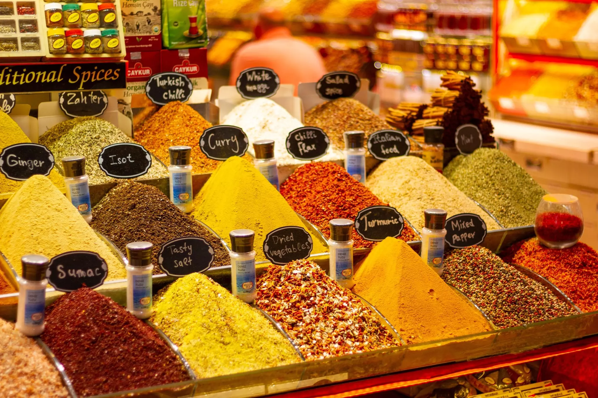 ISTANBUL, TR - Jun 27, 2022: The spices in the Spice Bazaar in Istanbul, Turkey., License Type: media, Download Time: 2024-08-07T13:45:03.000Z, User: pinkjozie64, Editorial: true, purchase_order: 56530, job: Global Publishing WIP, client: Pocket Istanbul 7, other: Jo-anne Riddell