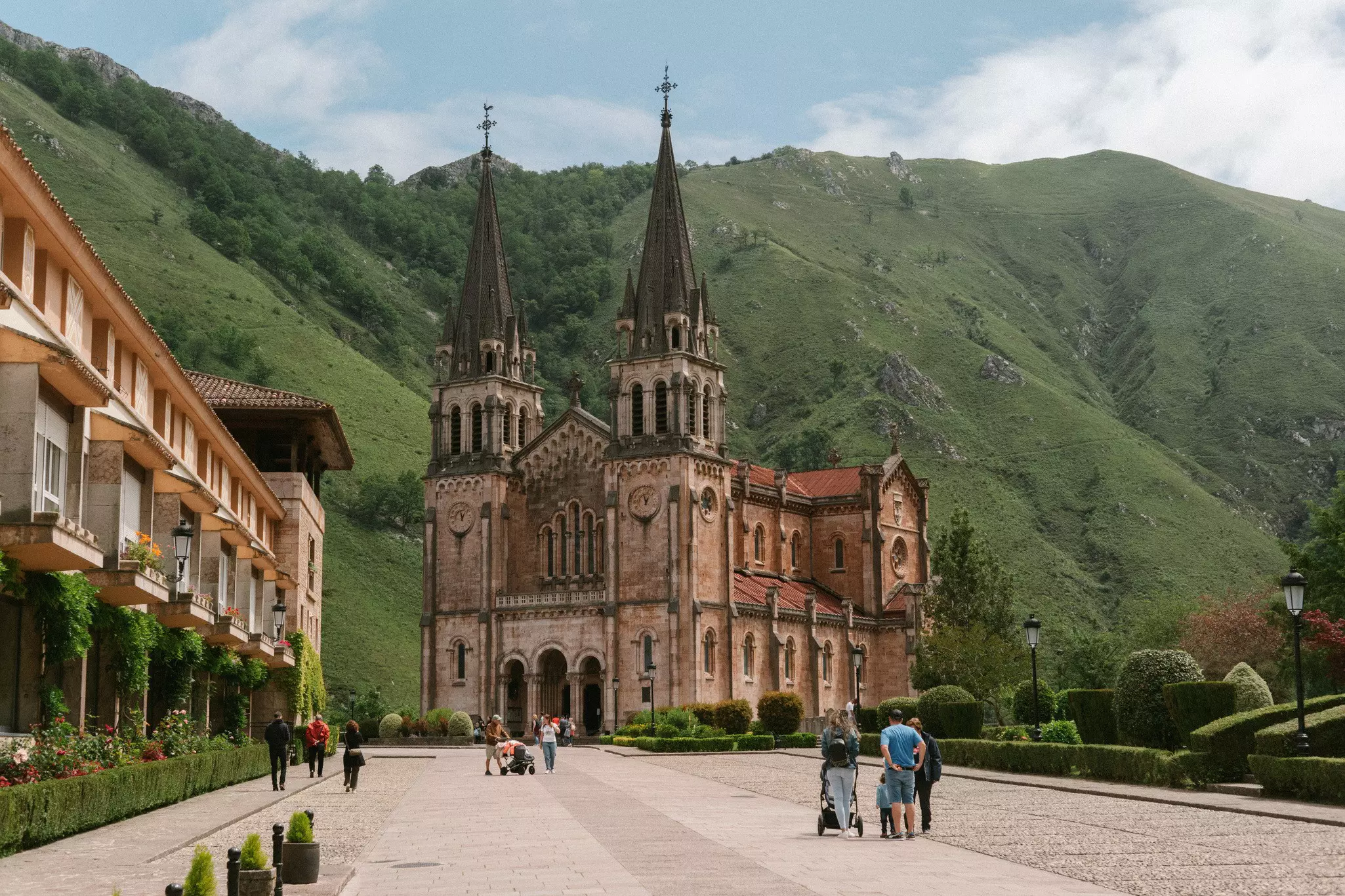 The Basílica de Santa María la Real de Covadonga is just one highlight of the Monasteries route.