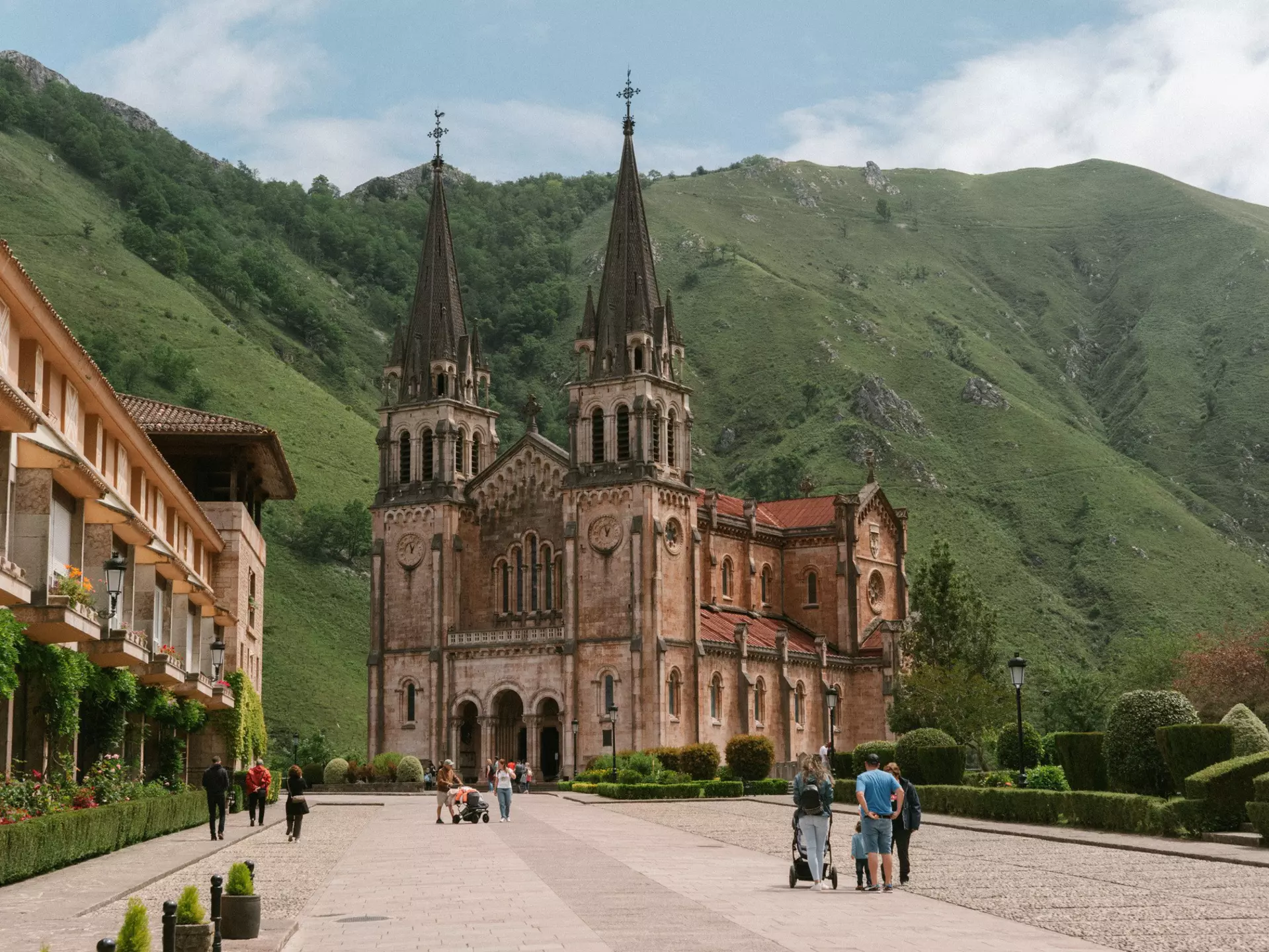 The Basílica de Santa María la Real de Covadonga is just one highlight of the Monasteries route.