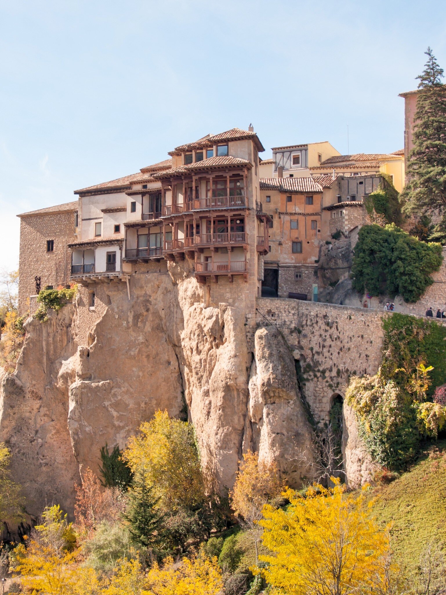 View of the Casas Colgadas (hanging houses) of Cuenca, Spain.